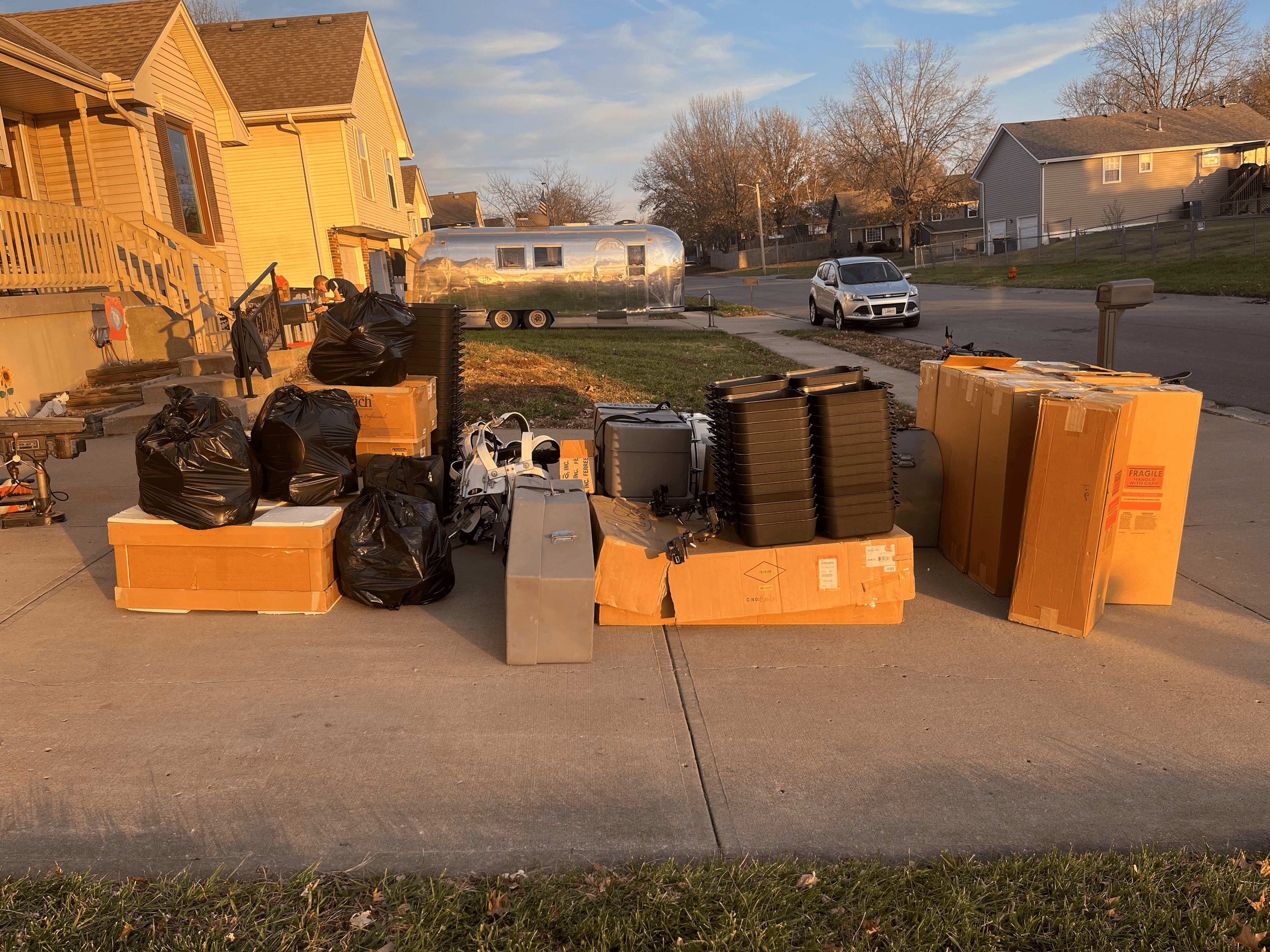 Brass and percussion instruments donated for shipping to Saved By Music children in Mbale, Uganda